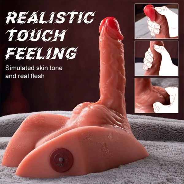 MICHAEL REALISTISCHER DILDO UND ANUSMASTURBATOR MIT STOSSFUNKTION, 15 CM VON XISE