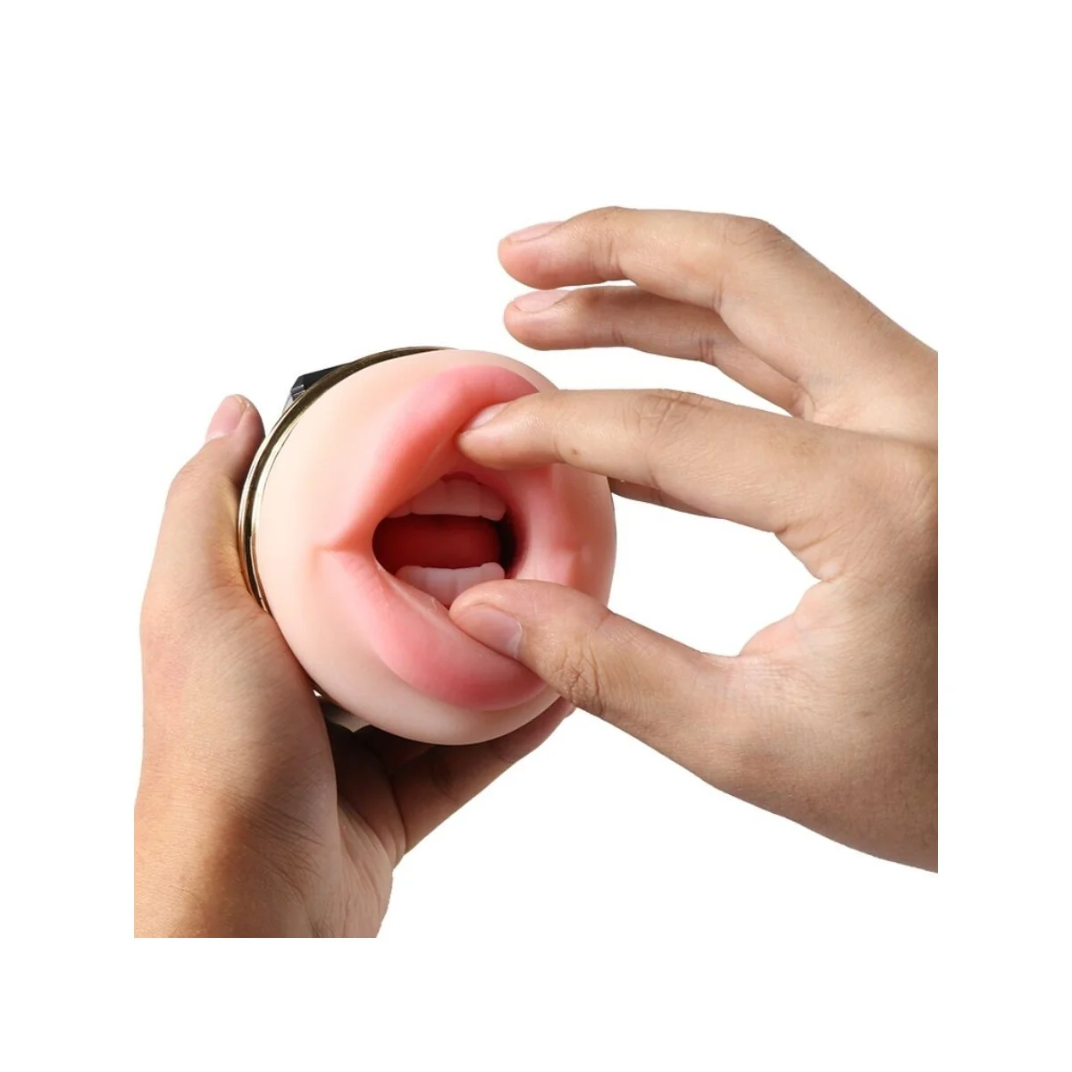 KAY DOPPELMASTURBATOR MIT DOPPELTER MUND- UND VAGINAVIBRATION VON SHEQU