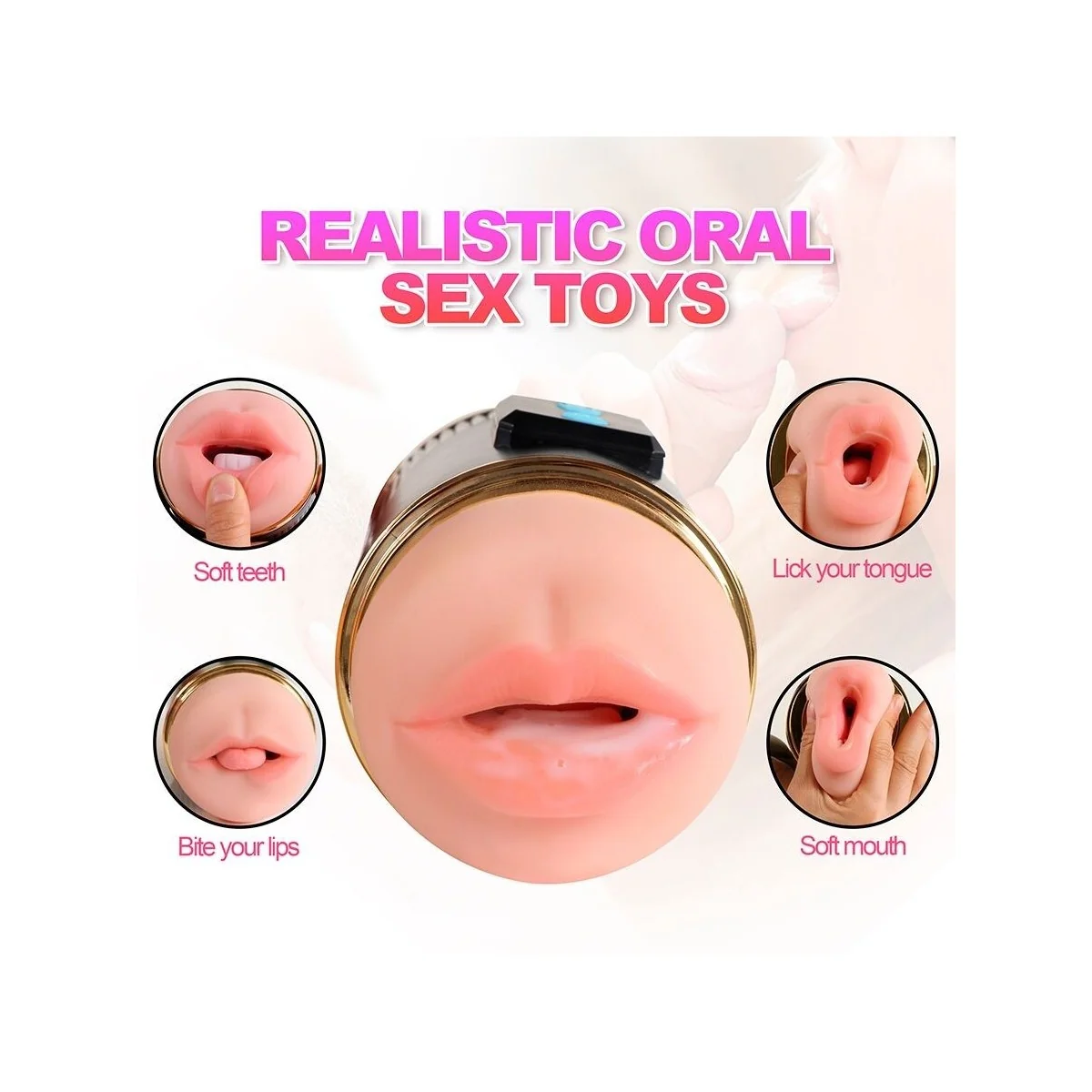 KAY DOPPELMASTURBATOR MIT DOPPELTER MUND- UND VAGINAVIBRATION VON SHEQU