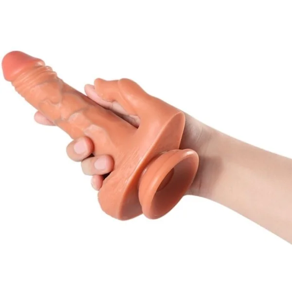 JULIAN DILDO UND KLITORISSTIMULATOR MIT VIBRATION UND MIT FERNBEDIENUNG 16 CM VON SHEQU
