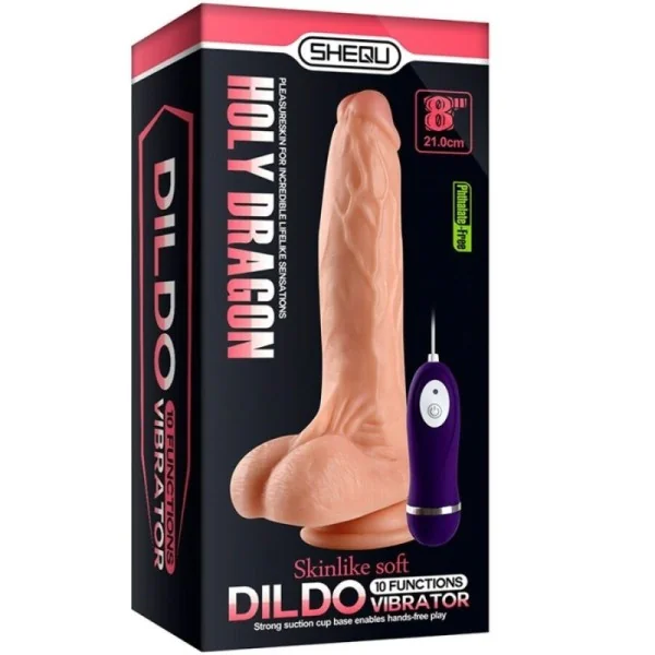 HOLY DRAGON VIBRATORDILDO MIT FERNBEDIENUNG 20,5 CM VON SHEQU