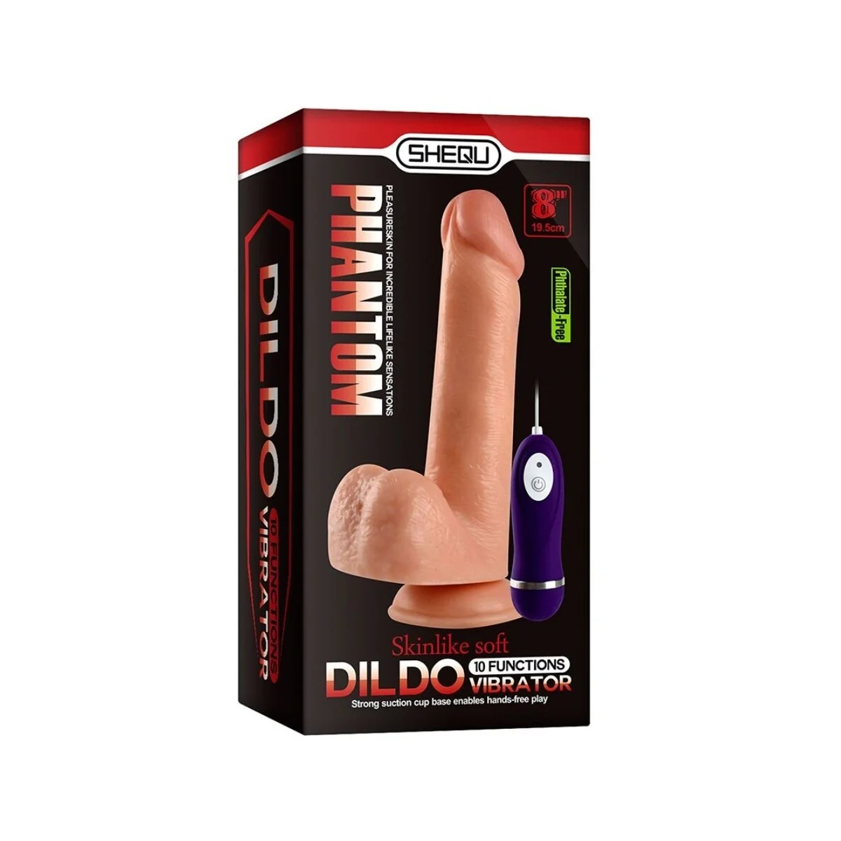 ADAM VIBRATORDILDO MIT FERNBEDIENUNG 21 CM VON SHEQU