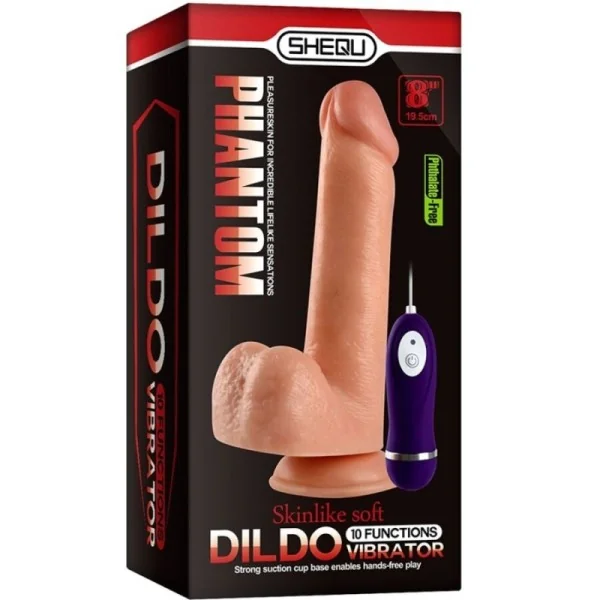 ADAM VIBRATORDILDO MIT FERNBEDIENUNG 21 CM VON SHEQU