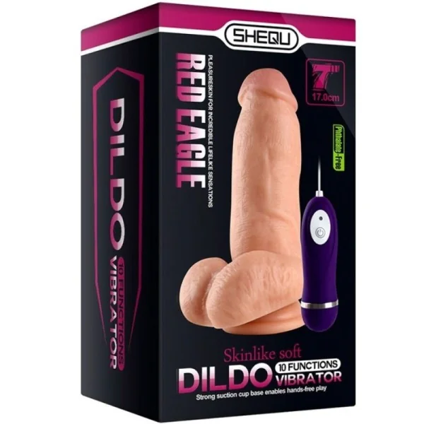 RED EAGLE VIBRATORDILDO MIT FERNBEDIENUNG 17 CM VON SHEQU