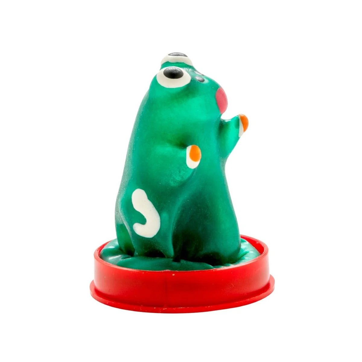 HANDBEMALTES KONDOM FROSCHMODELL 1 VON KONDOMERIE