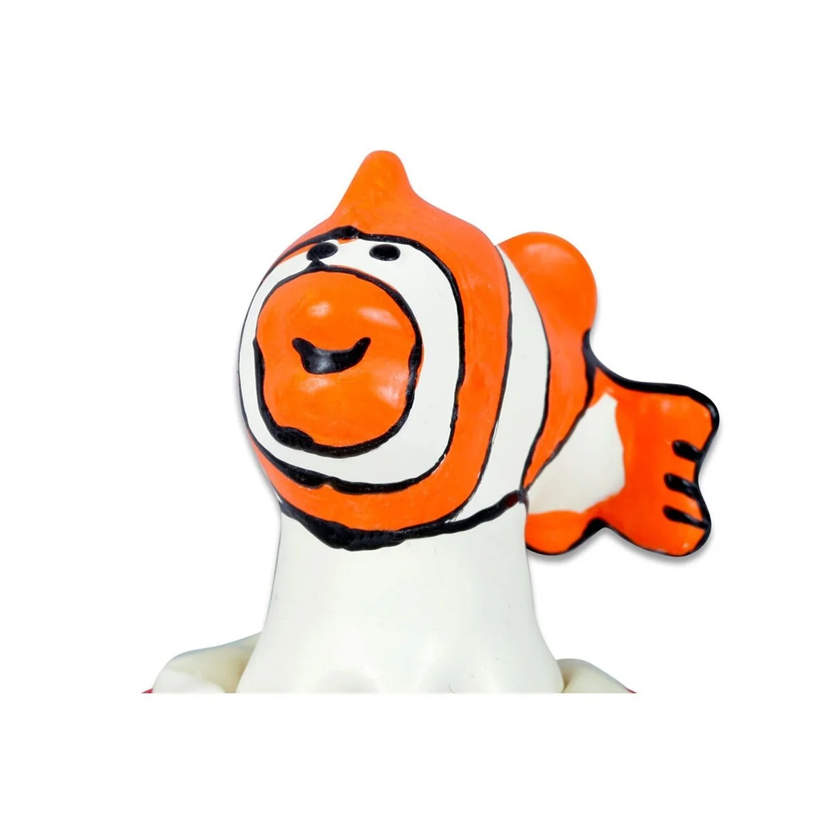 HANDBEMALTES KONDOM FISCH ORANGE VON KONDOMERIE