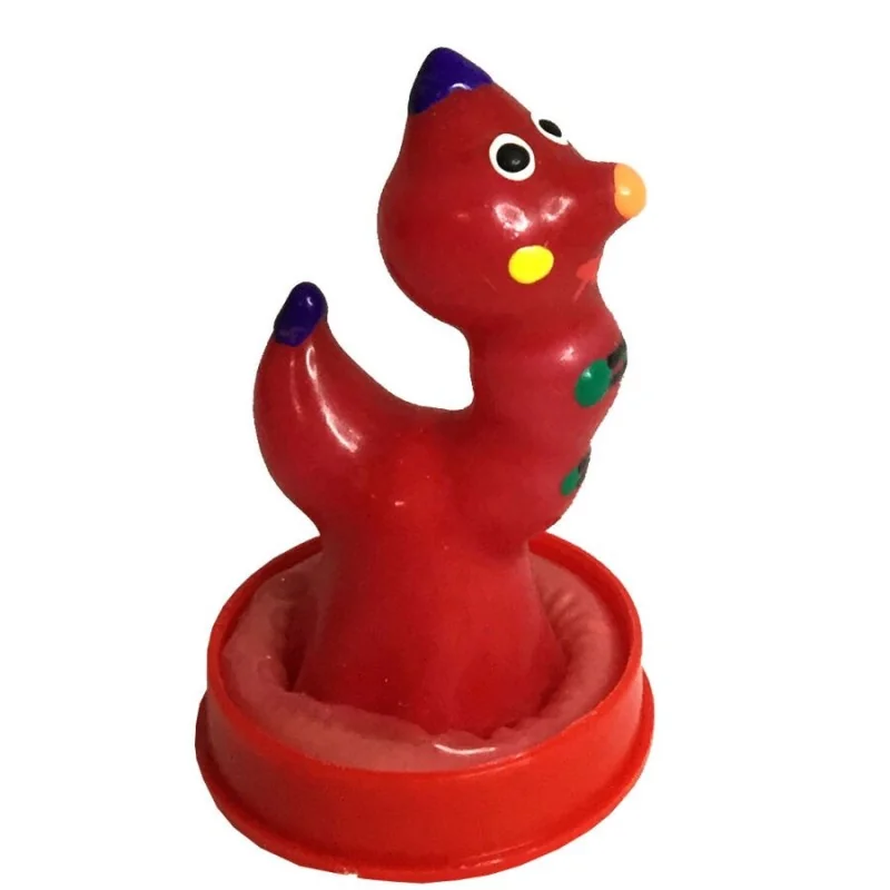 HANDBEMALTES KONDOM WURM VON KONDOMERIE 2