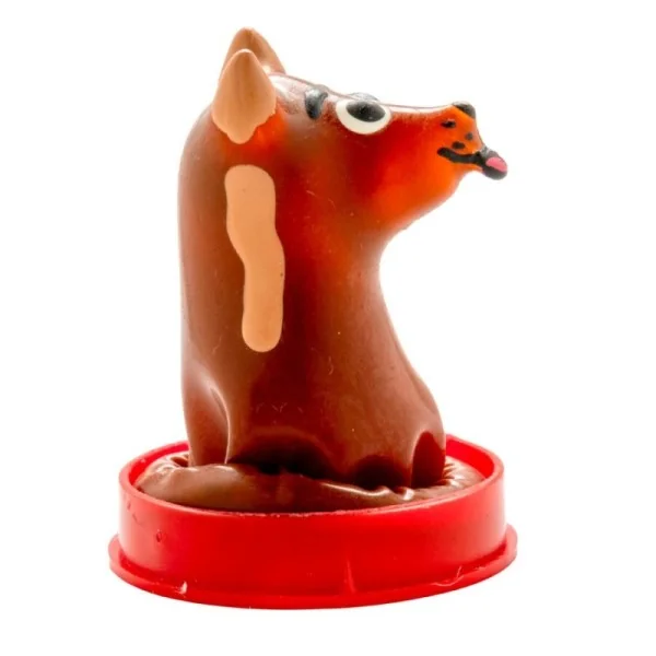 HANDBEMALTES KONDOM MIT HUND VON KONDOMERIE