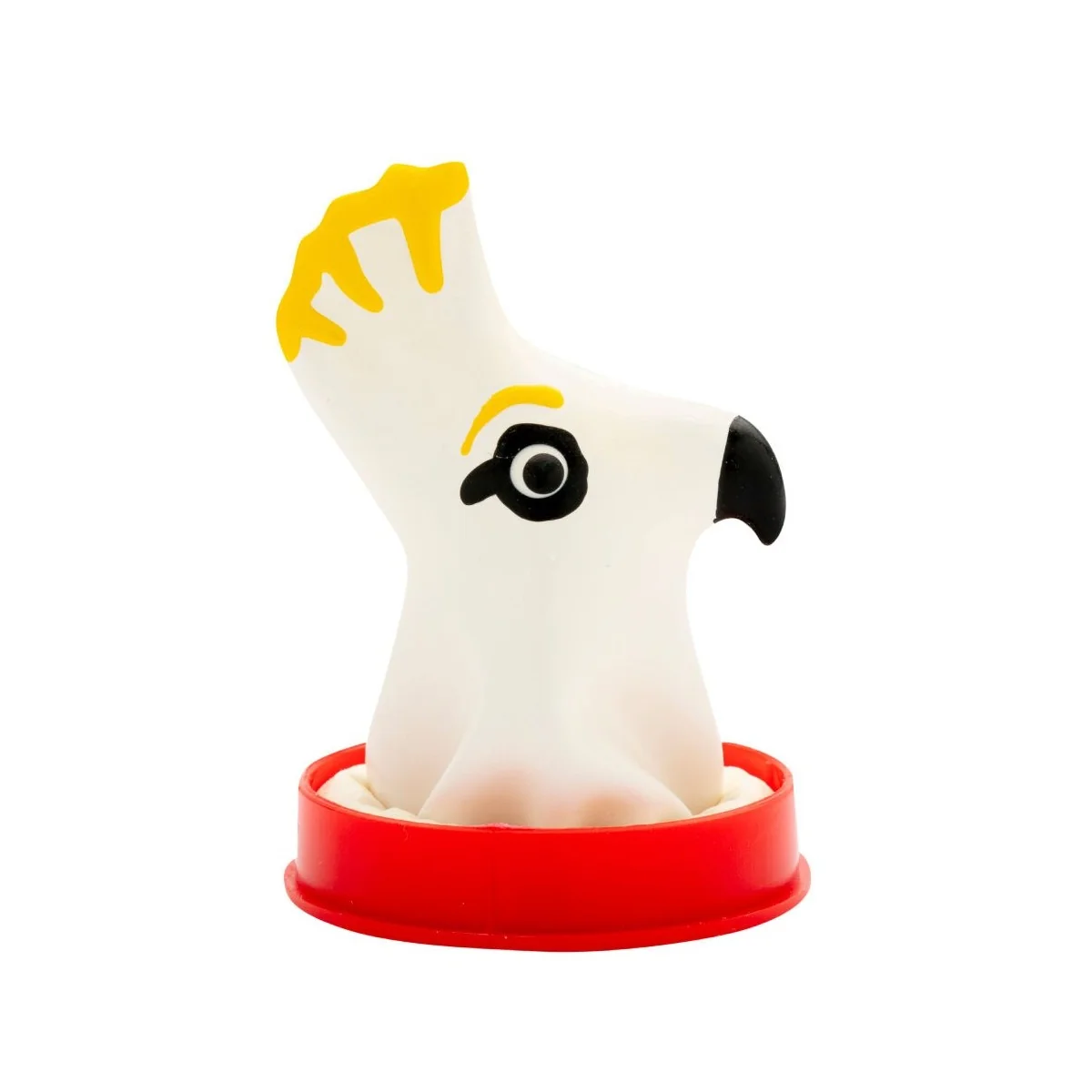 HANDBEMALTES KONDOM PAPAGEI WEISS VON KONDOMERIE