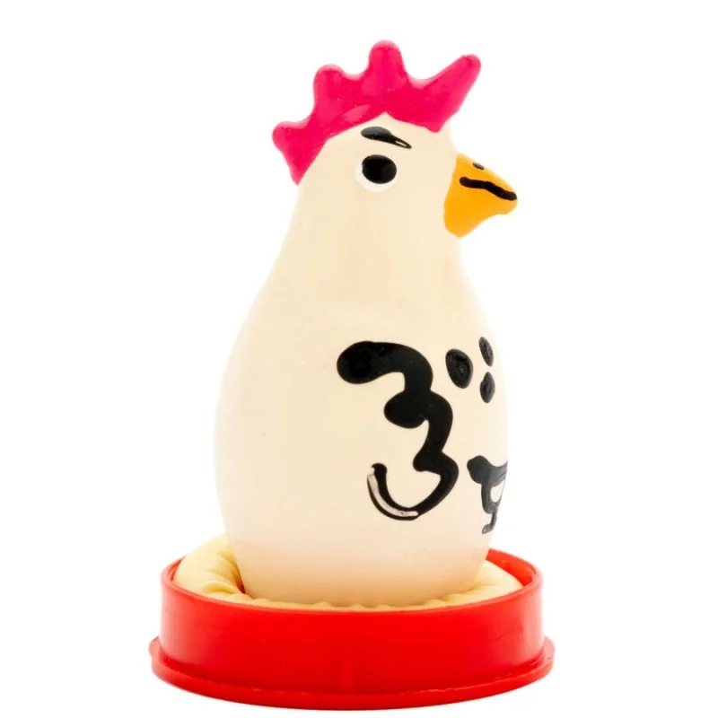 HANDBEMALTES KONDOM COCKY ROOSTER VON KONDOMERIE 2