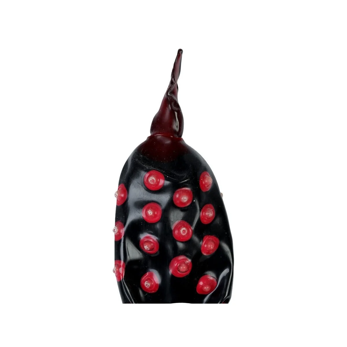 HANDBEMALTES KONDOM SCHWARZER FAKIR XL VON KONDOMERIE