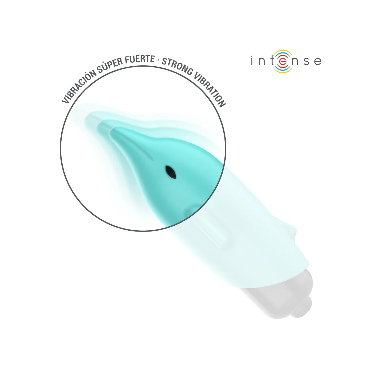 ECHO VIBRIERENDES BULLET DELPHIN BLAU 8 X 4,7 CM VON INTENSE FUN