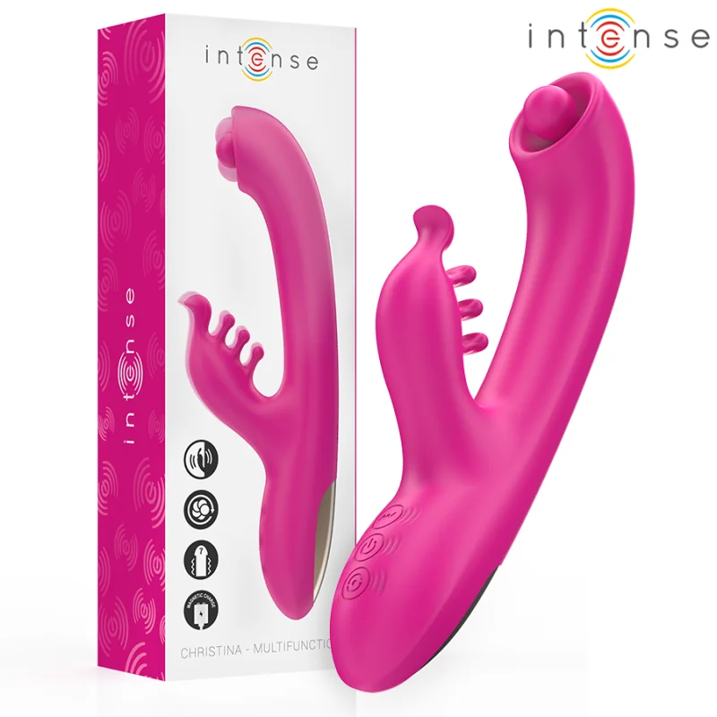 CHRISTINA MULTIFUNKTIONS-RABBIT-VIBRATOR 22,5 CM ROSA VON INTENSE FUN