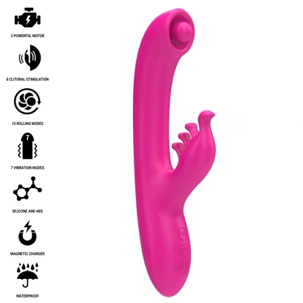 CHRISTINA MULTIFUNKTIONS-RABBIT-VIBRATOR 22,5 CM ROSA VON INTENSE FUN