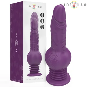 TATUM MULTIFUNKTIONSVIBRATOR MIT AUF- UND ABVIBRATION 24 CM LILA VON INTENSE FUN