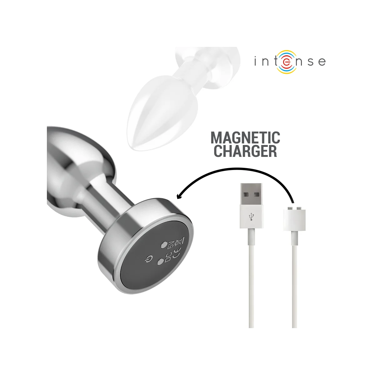 ANAL PLUG 10 VIBRATIONEN METALL MIT FERNBEDIENUNG S VON INTENSE ANAL TOYS