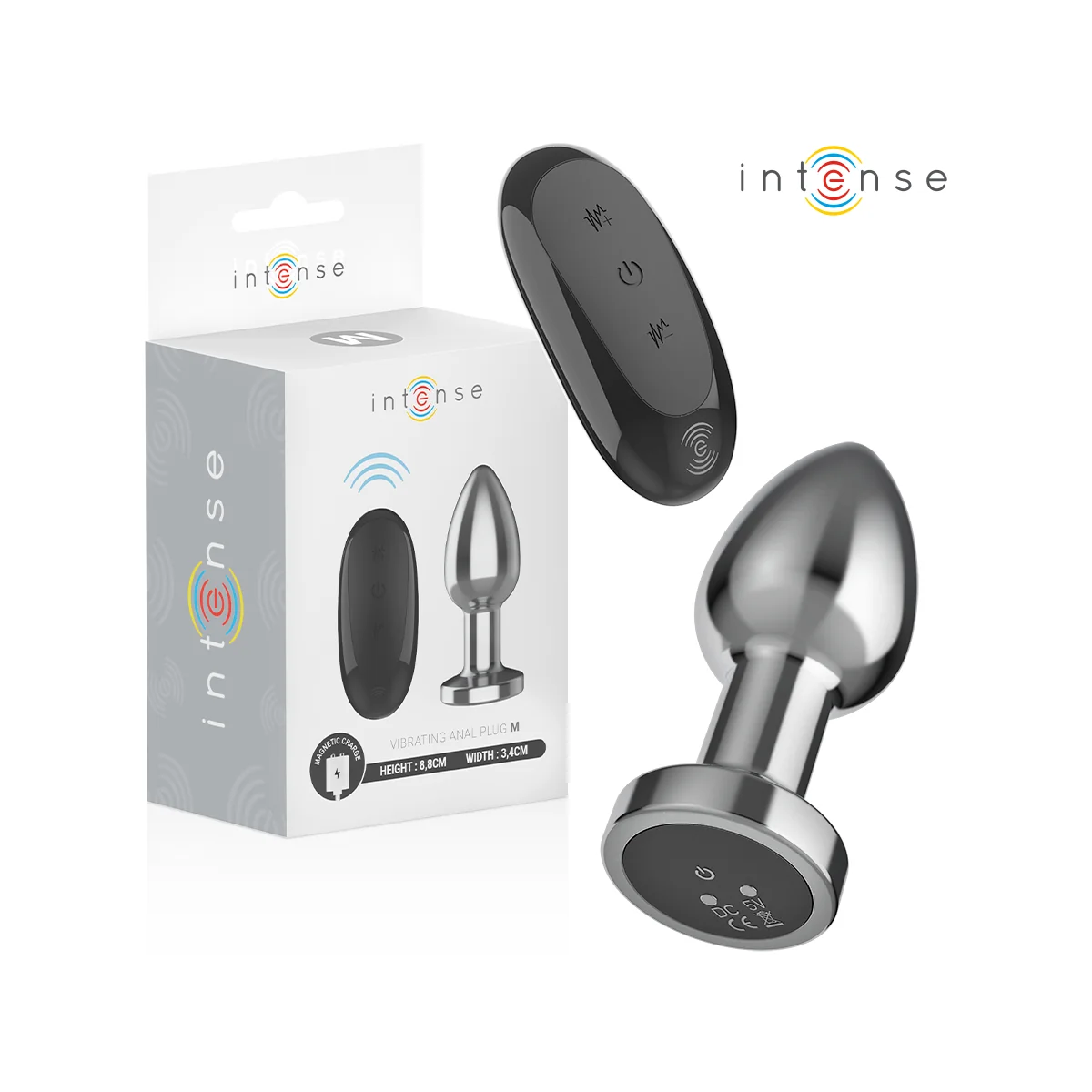 ANAL PLUG 10 VIBRATIONEN METALL MIT FERNBEDIENUNG M VON INTENSE ANAL TOYS