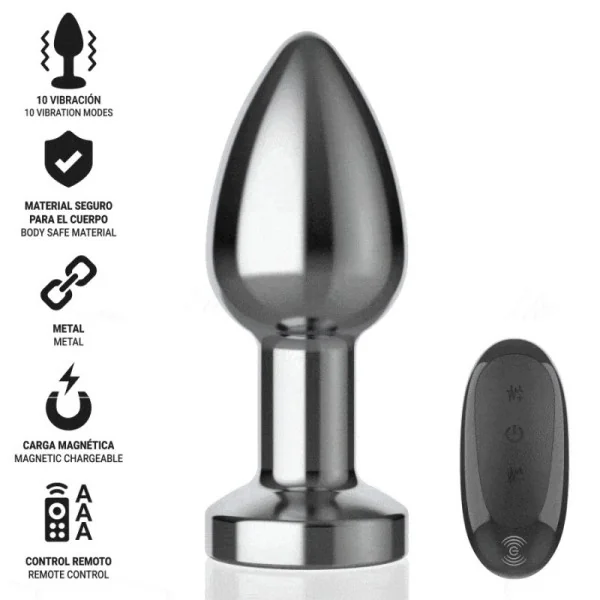 ANAL PLUG 10 VIBRATIONEN METALL MIT FERNBEDIENUNG M VON INTENSE ANAL TOYS