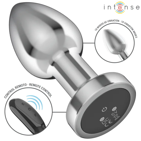 ANAL PLUG 10 VIBRATIONEN METALL MIT FERNBEDIENUNG M VON INTENSE ANAL TOYS