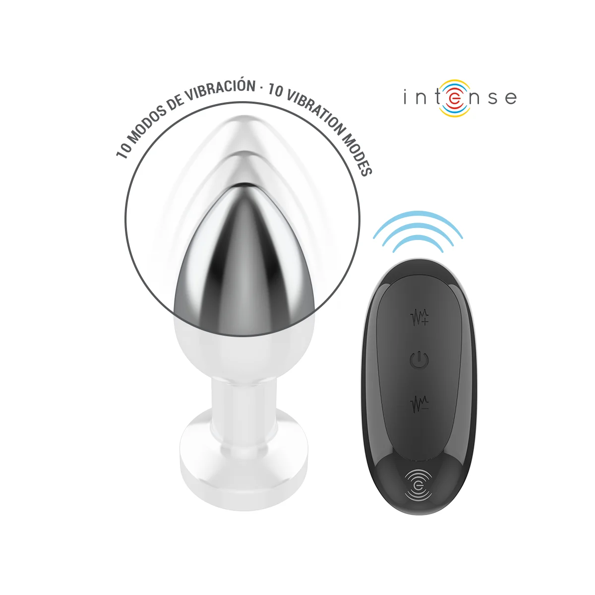 ANAL PLUG 10 VIBRATIONEN METALL MIT FERNBEDIENUNG M VON INTENSE ANAL TOYS