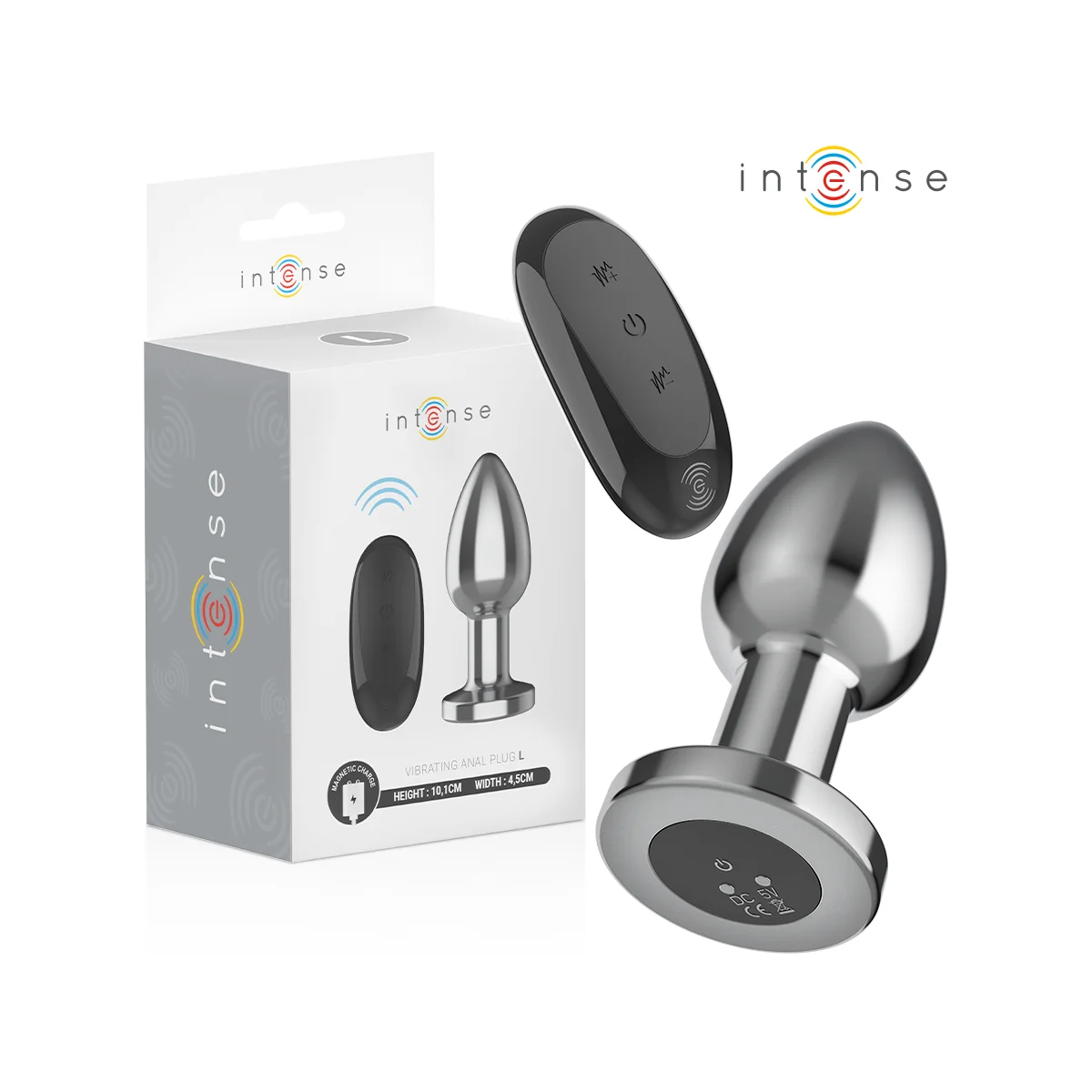 ANAL PLUG 10 VIBRATIONEN METALL MIT FERNBEDIENUNG L VON INTENSE ANAL TOYS