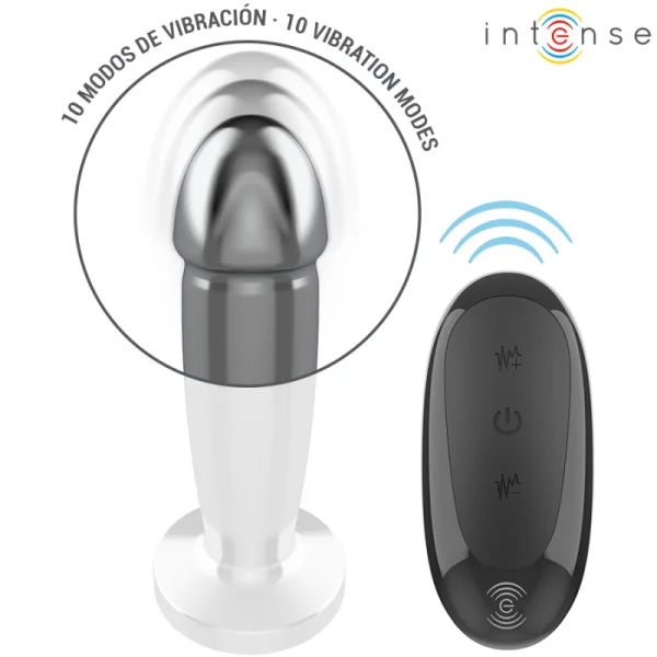 ANAL PLUG 10 VIBRATIONEN METALLDILDO MIT FERNBEDIENUNG S VON INTENSE ANAL TOYS