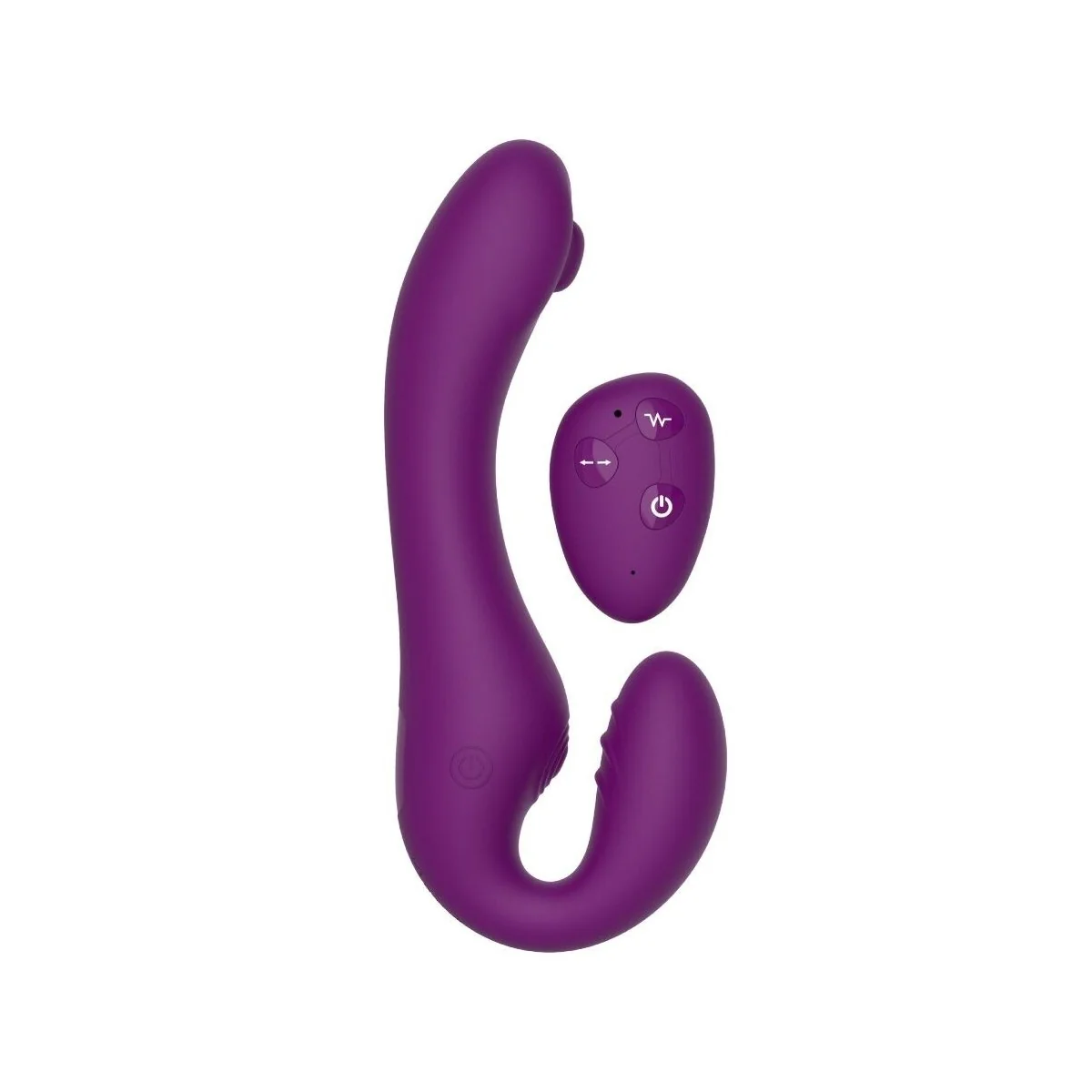 2 IN 1 STRAPLESS STRAP-ON VIBRATOR MIT FERNBEDIENUNG LILA VON XOCOON