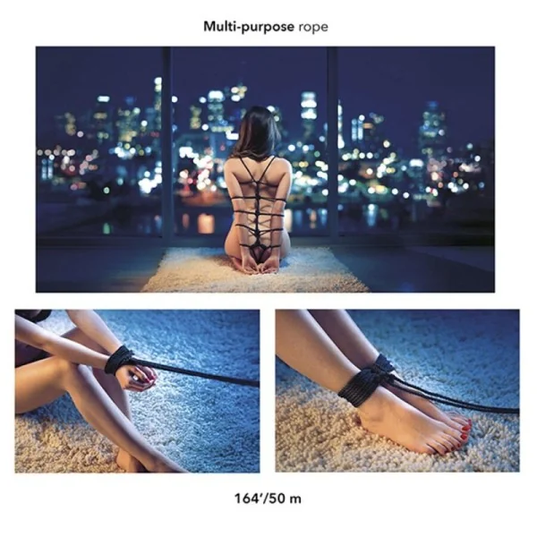 SCANDAL SCHWARZES BDSM-SEIL 50 M VON CALEXOTICS