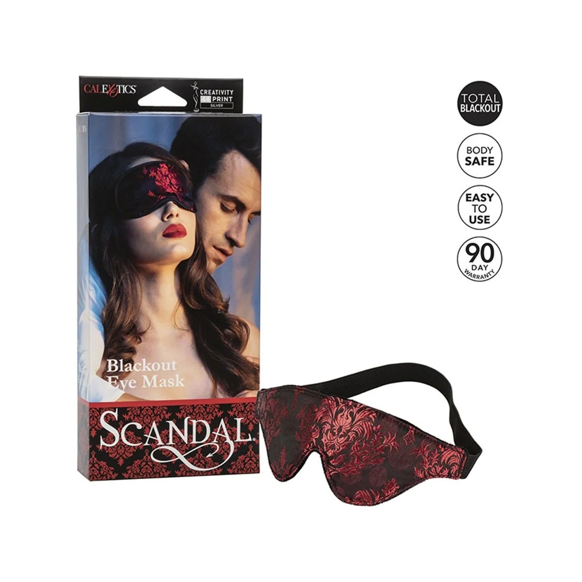 SCANDAL BLICKDICHTE AUGENMASKE MIT ROTEN DETAILS VON CALEXOTICS