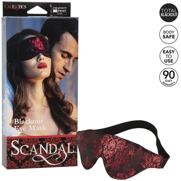 SCANDAL BLICKDICHTE AUGENMASKE MIT ROTEN DETAILS VON CALEXOTICS