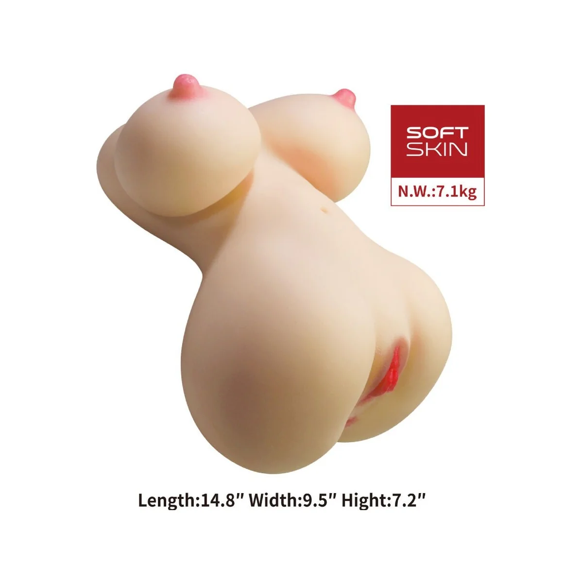 FIONA REALISTISCHER WEIBLICHER TORSO VAGINA UND ANAL 7,1 KG VON CRAZY BULL