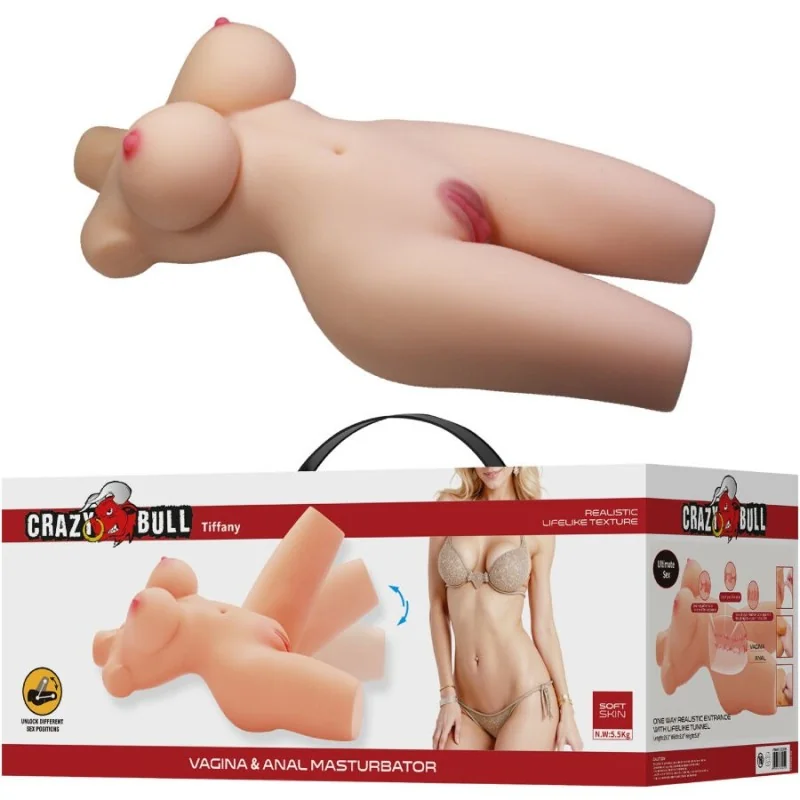 TIFFANY REALISTISCHER WEIBLICHER TORSO VAGINA UND ANAL 5,5 KG VON CRAZY BULL