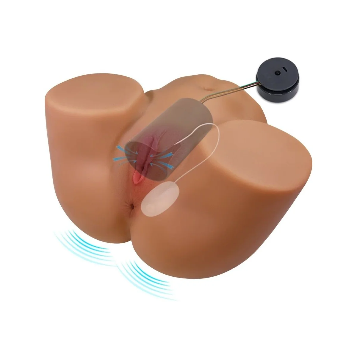 GERIANN REALISTISCHER WEIBLICHER PO-VIBRATOR UND SAUGER MIT TON 5,5 KG VON CRAZY BULL