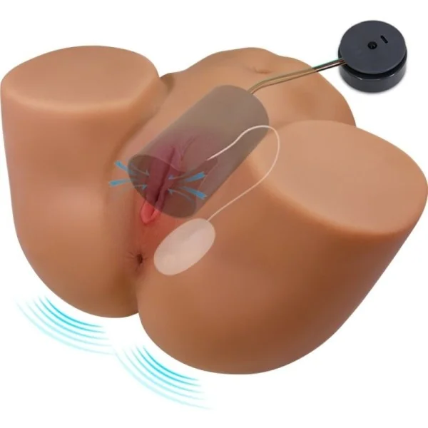 GERIANN REALISTISCHER WEIBLICHER PO-VIBRATOR UND SAUGER MIT TON 5,5 KG VON CRAZY BULL