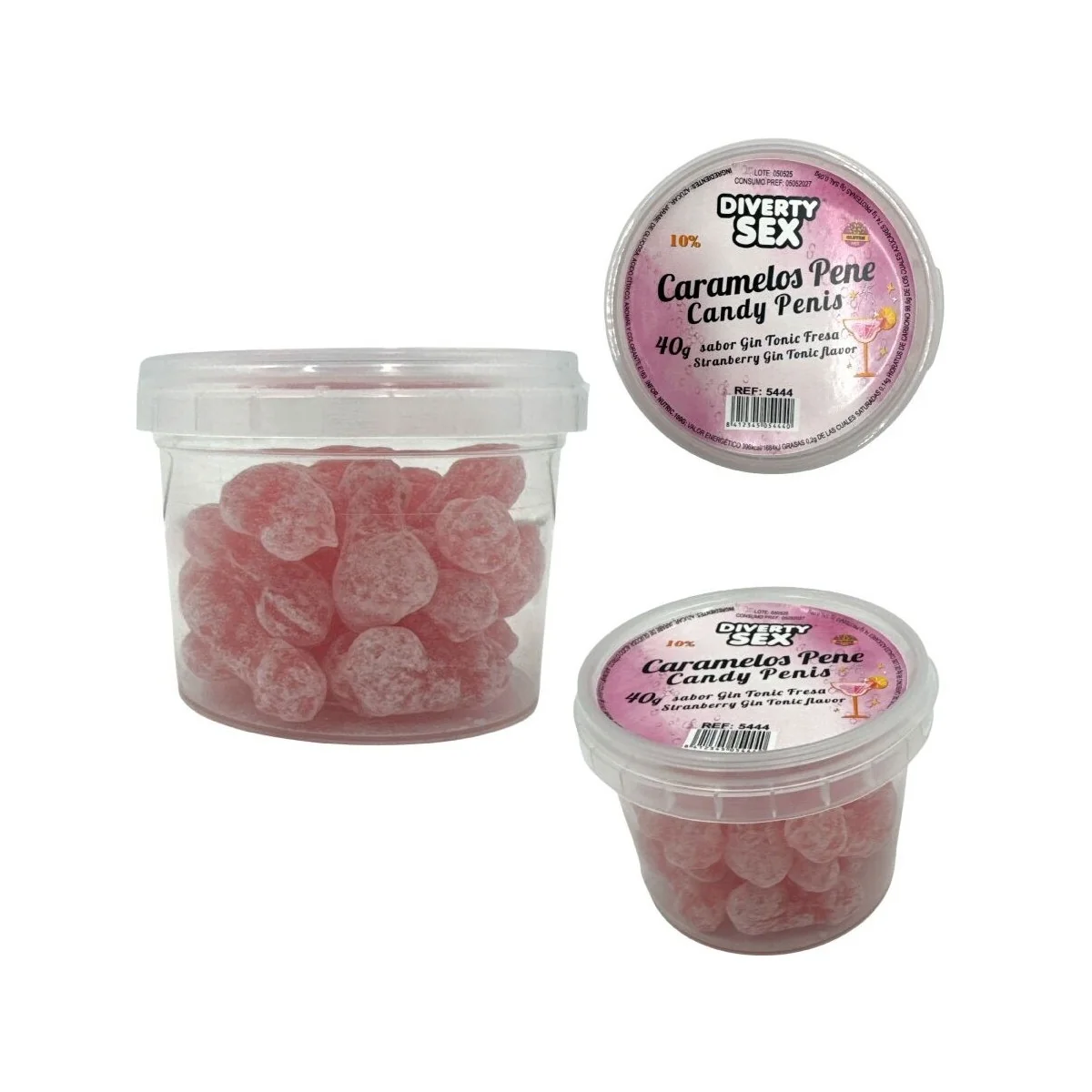 20 PENISBONBONS MIT GIN-TONIC-GESCHMACK VON DIABLO PICANTE