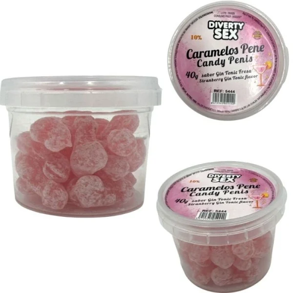 20 PENISBONBONS MIT GIN-TONIC-GESCHMACK VON DIABLO PICANTE