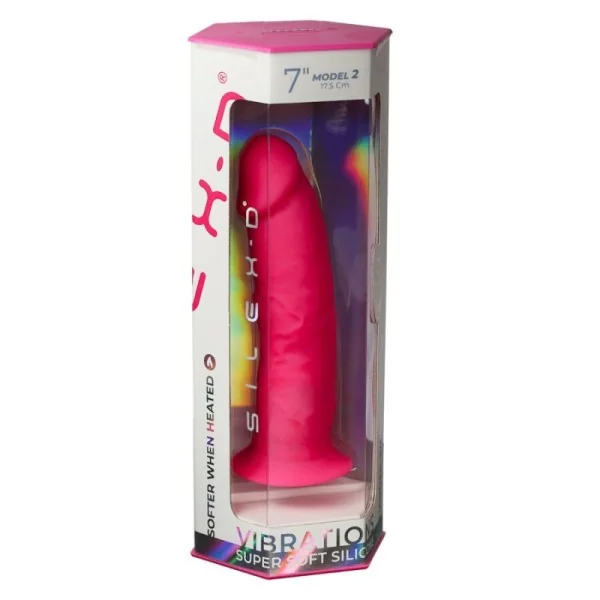 REALISTISCHER PENIS MODELL 2 ROSA + MIT FERNBEDIENUNG LRS 17 CM VON SILEXD