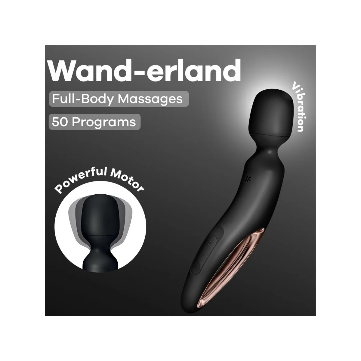 WAND ERLAND VIBRIERENDES MASSAGER SCHWARZ VON SATISFYER WAND