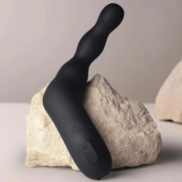 SCHWARZER PROSTATA- UND ANALVIBRATOR-ADAPTER VON ROCKS-OFF