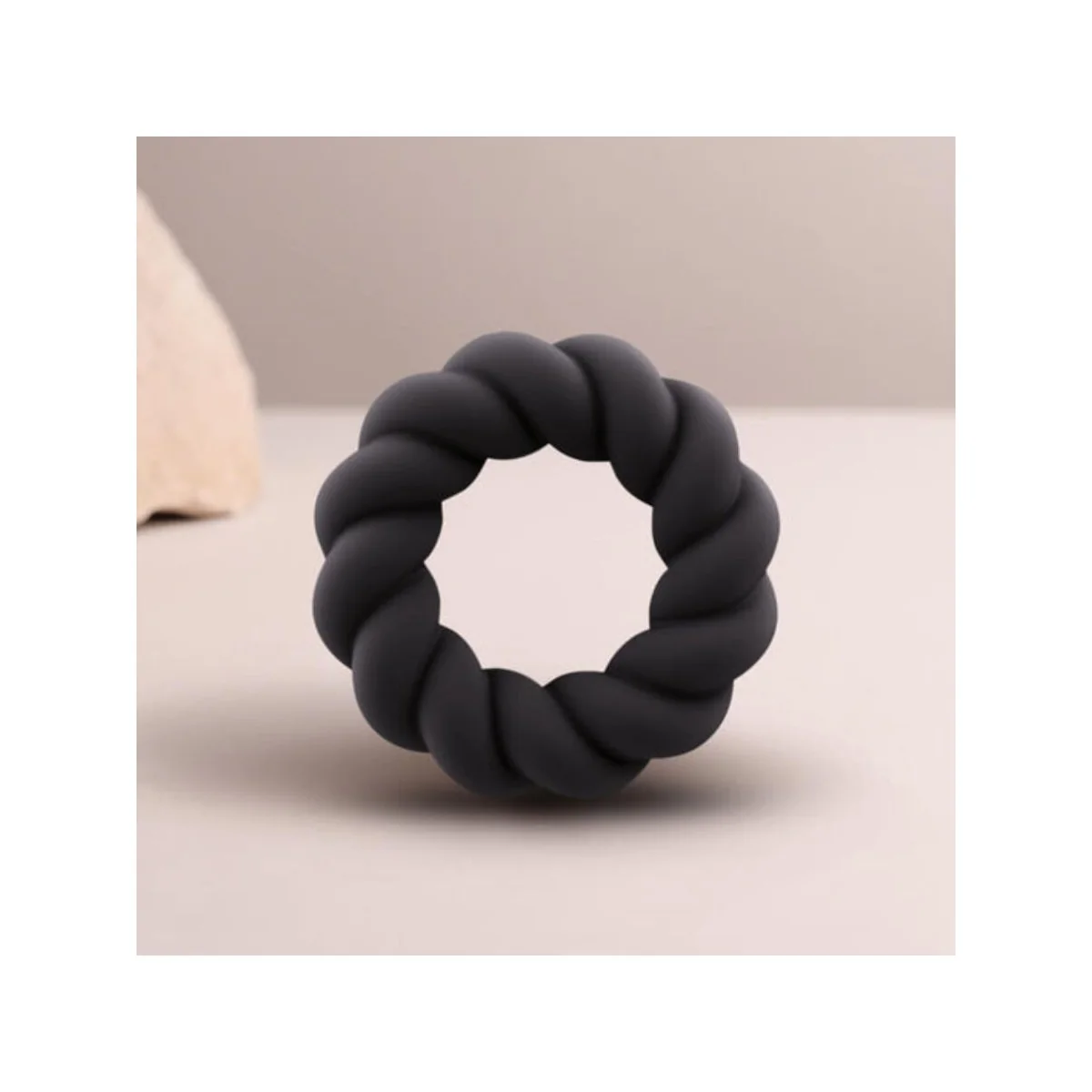 TWIST SCHWARZER SILIKON-MASTURBATORRING VON ROCKS-OFF