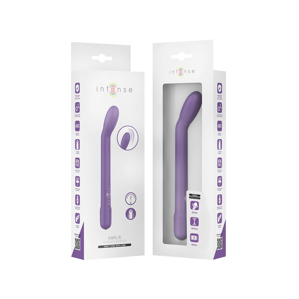 KARLIE WIEDERAUFLADBARER G-SPOT-STIMULATOR LILA VON INTENSE FUN