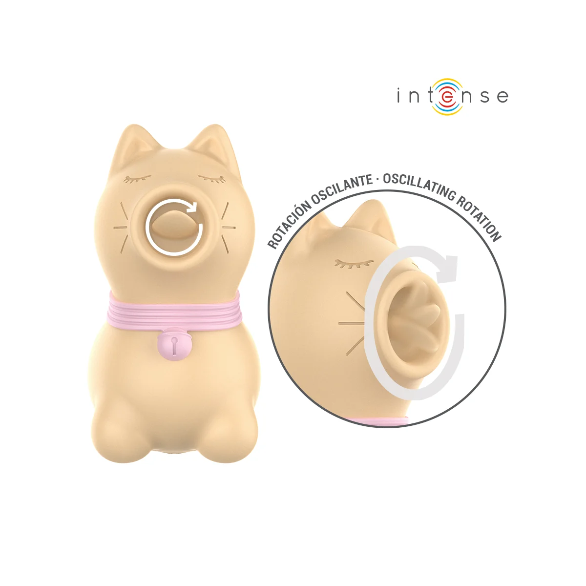 TOULOUSE STIMULATOR MIT 360º ROTIERENDER ZUNGE GELB VON INTENSE FUN