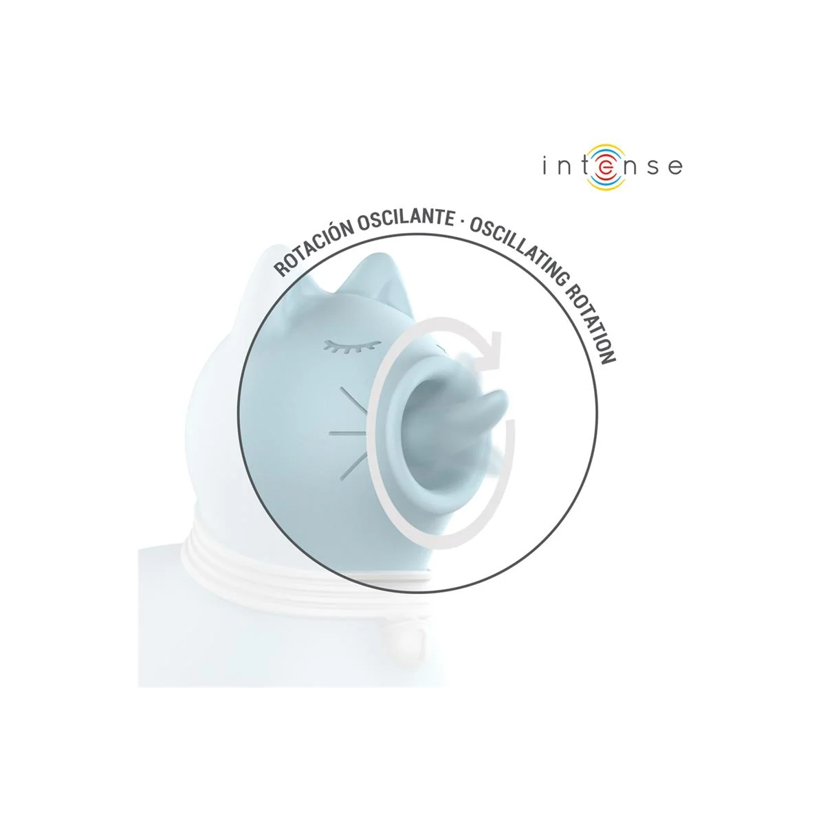 DUCHESS STIMULATOR MIT ROTIERENDER ZUNGE 360º BLAU VON INTENSE FUN