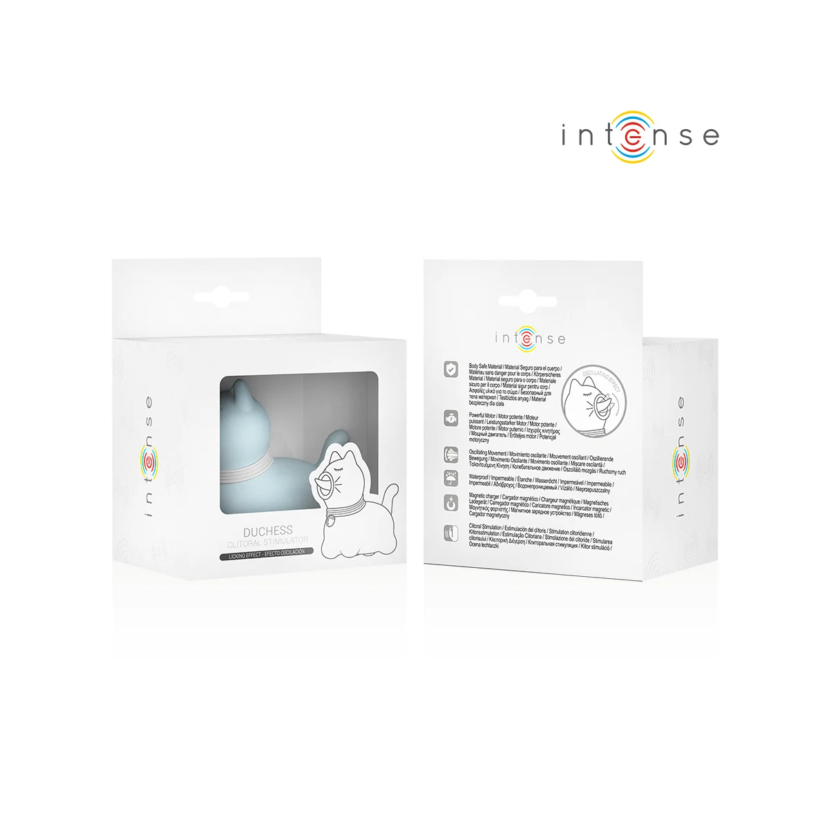 DUCHESS STIMULATOR MIT ROTIERENDER ZUNGE 360º BLAU VON INTENSE FUN