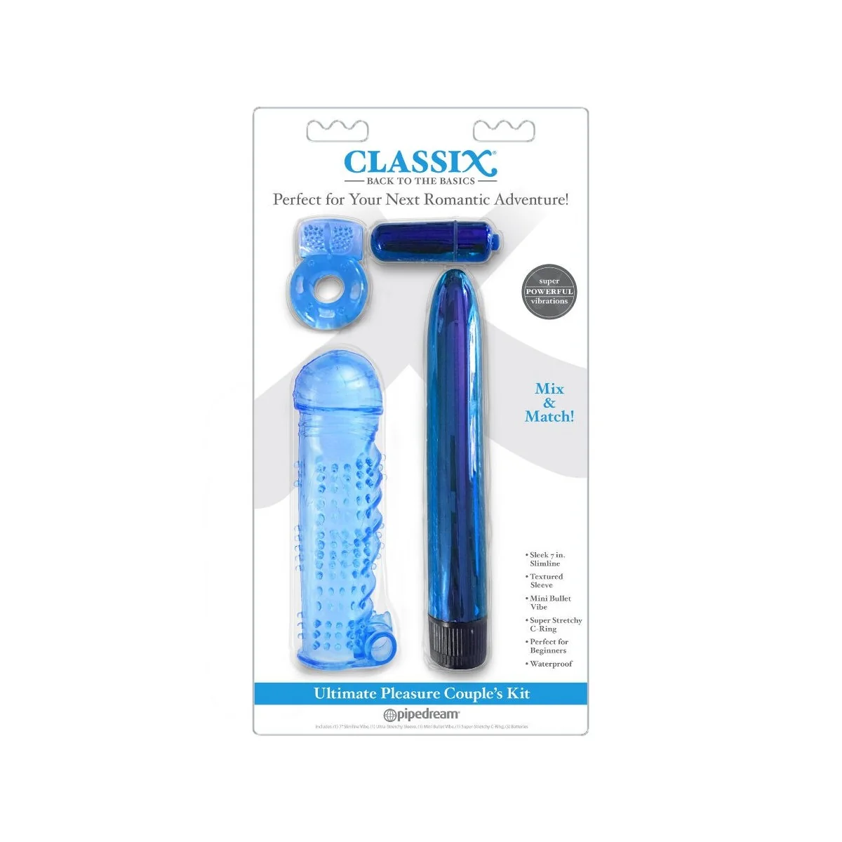 ULTIMATE PLEASURE COUPLES KIT AZUL VON CLASSIX