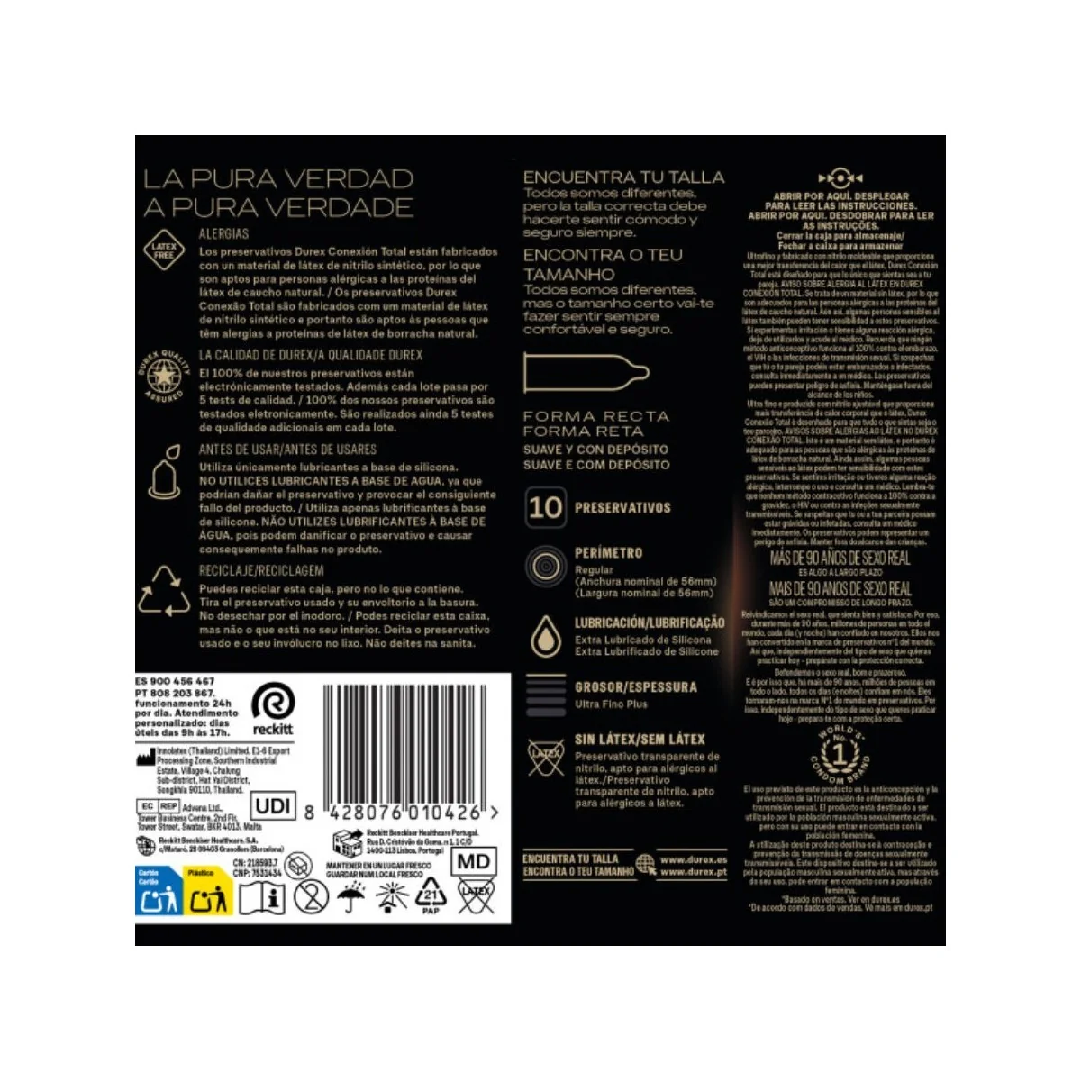 TOTAL CONNECTION XL ULTRA FINE PLUS LATEXFREI 10 STÜCK VON DUREX KONDOME