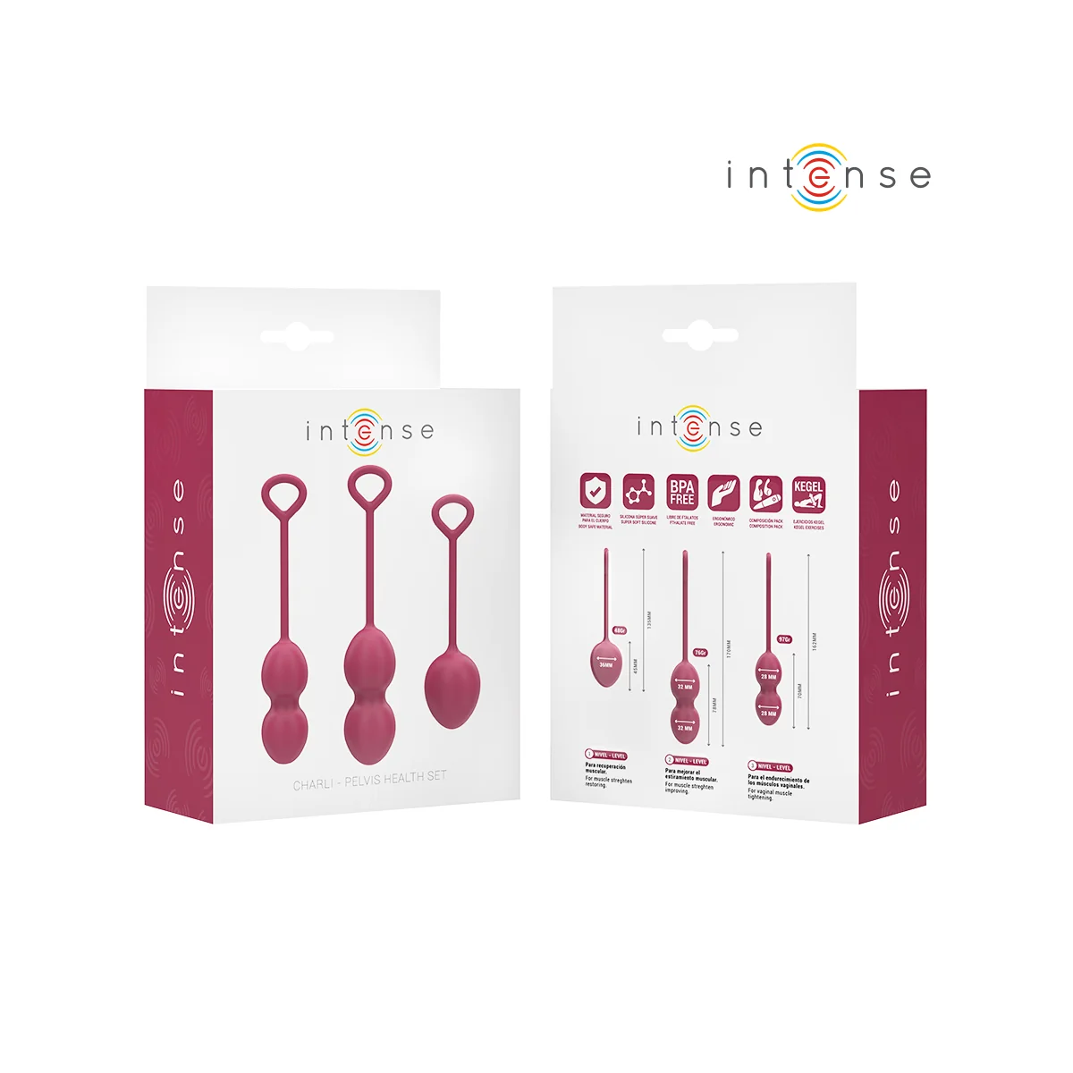 CHARLI KEGEL BALL KIT BURGUND VON INTENSE HEALTH & FUN