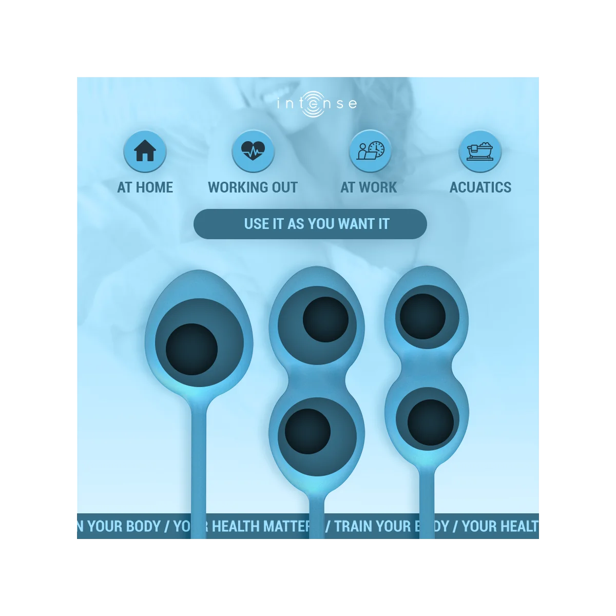 CHARLI KEGEL BALL KIT BLAU VON INTENSE HEALTH & FUN