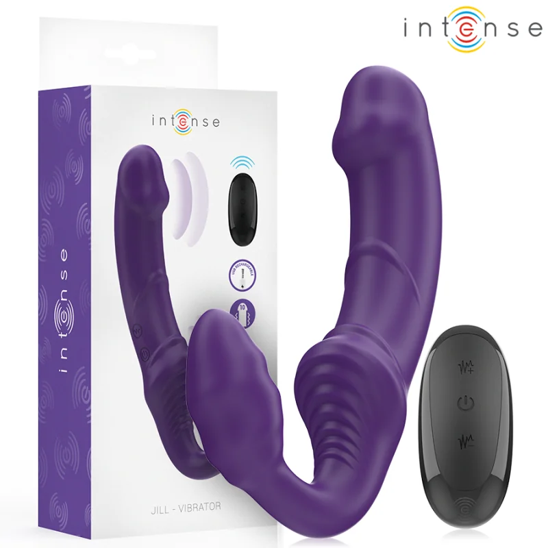 JILL DOPPELVIBRATOR 20 CM LILA MIT FERNBEDIENUNG VON INTENSE FUN