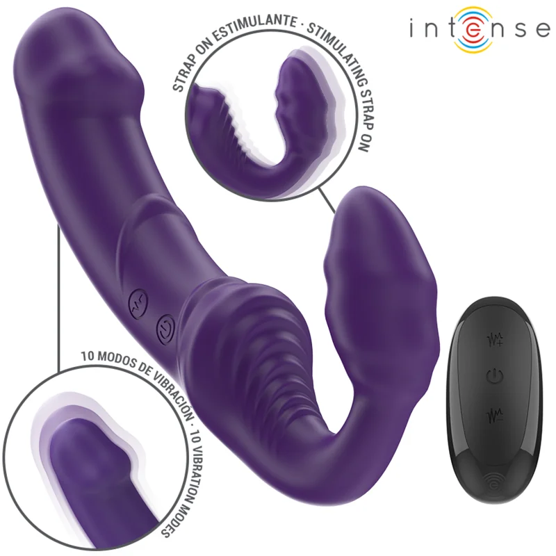 JILL DOPPELVIBRATOR 20 CM LILA MIT FERNBEDIENUNG VON INTENSE FUN 2